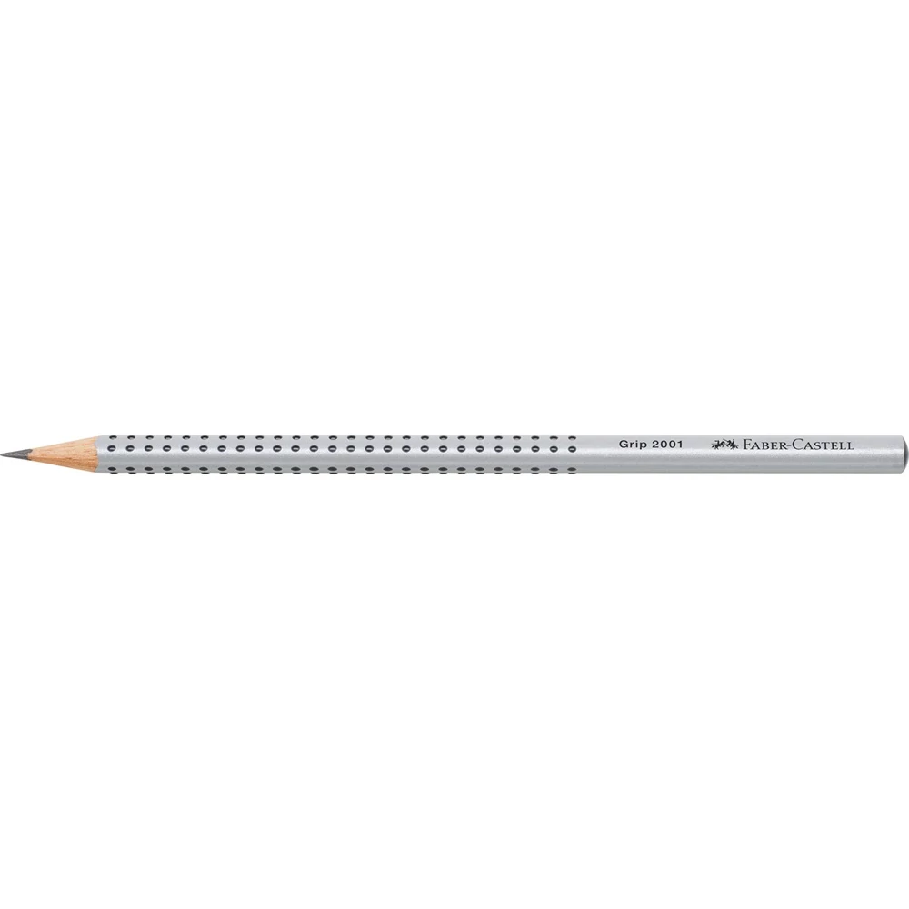 Grafitceruza H, háromszögletű GRIP 2001 Faber-Castell ezüst test