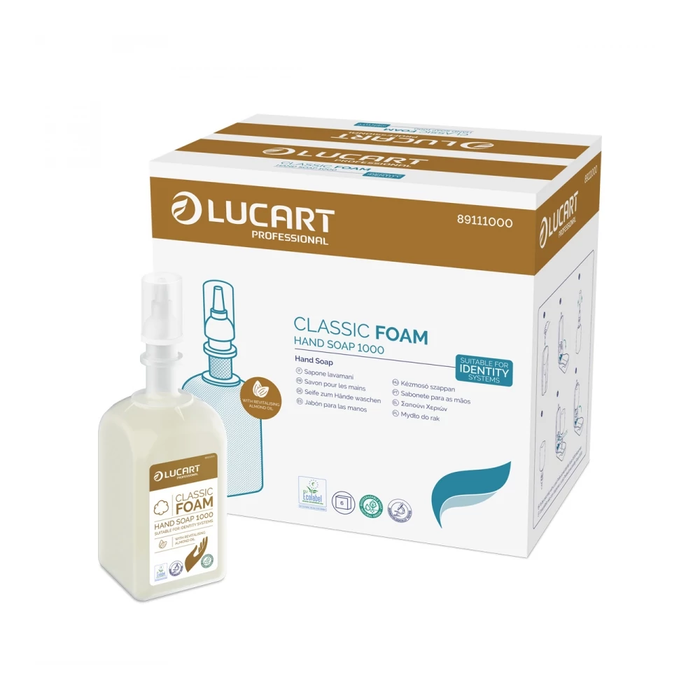Habszappan utántöltő 1 liter Identity Classic Lucart_89111000