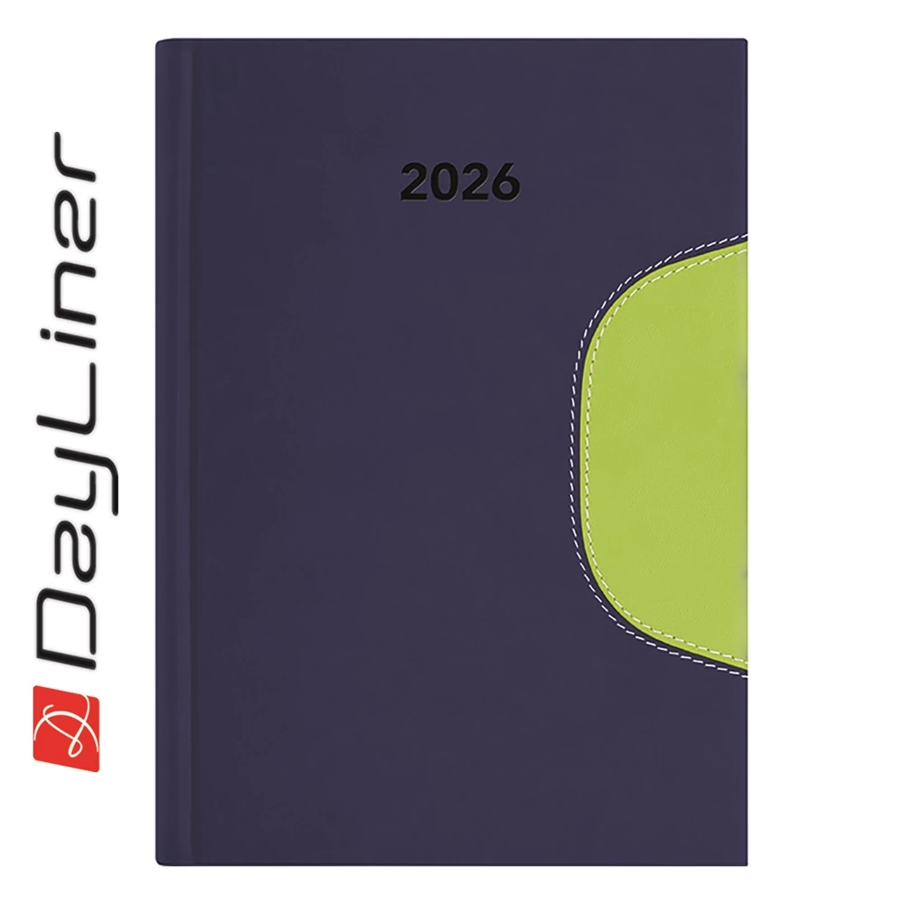 Határidőnapló Memphis B5 heti, fehér lapokkal kék-zöld Dayliner 2026.