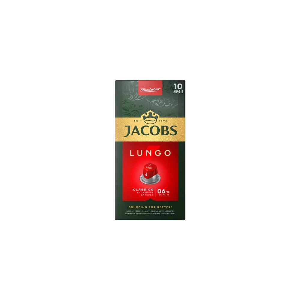 Kávékapszula, Nespresso kompatibilis Jacobs Lungo 6 Classico 10db/doboz