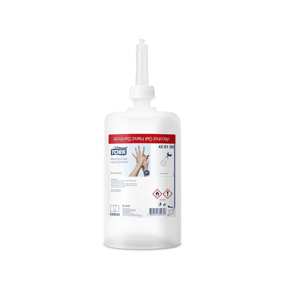 Kéz- és bőrfertőtlenítő gél 1 liter alkoholos S1 Tork_420105