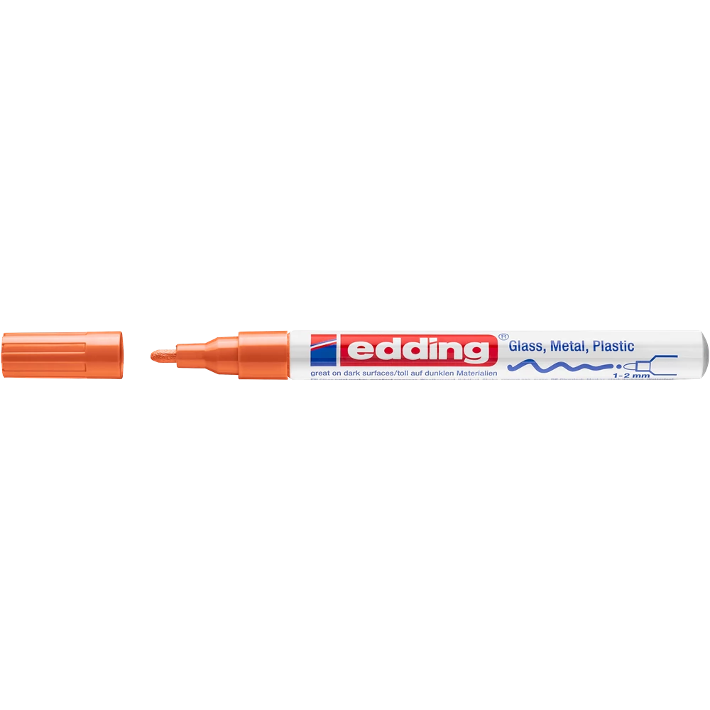 Lakkmarker 1-2mm, kerek Edding 751 narancs