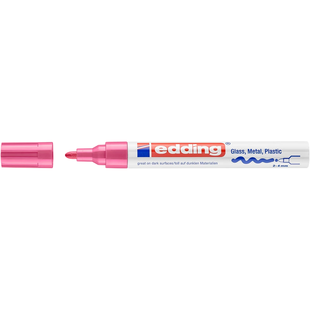 Lakkmarker 2-4mm, kerek Edding 750 rózsa
