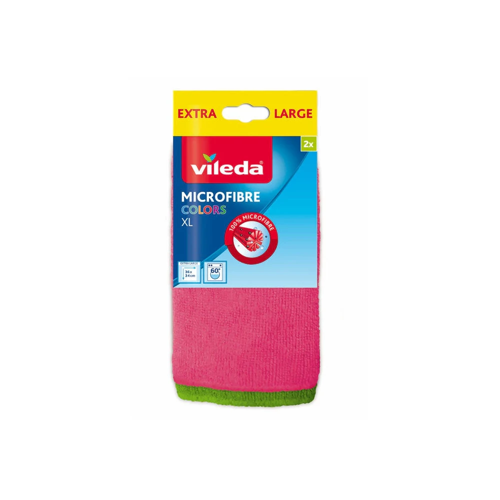 Mikroszálas törlőkendő 2 db/csomag Vileda Color XL 2 színű_F16148