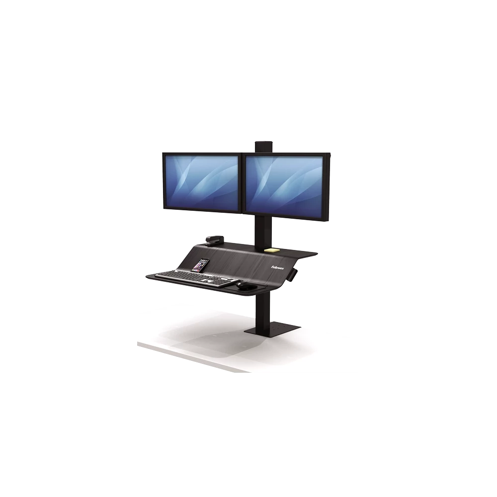Munkaállomás ülő-álló, Fellowes® Lotus VE, két monitorhoz
