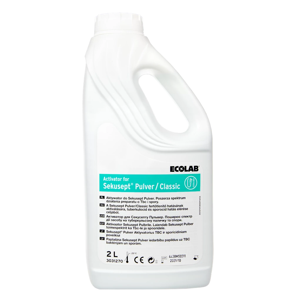 Műszer eszköztisztító és fertőtlenítőszer 2 liter Sekusept Pulver Classic aktivátor ECOLAB