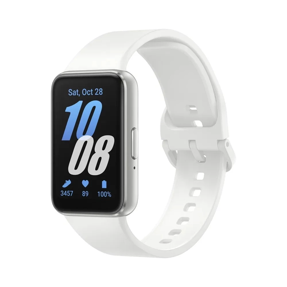 Okoskarkötő SAMSUNG Galaxy Fit 3 (szilikon szíj, aktivitásmérő, 5 ATM, IP68 vízálló) ezüst