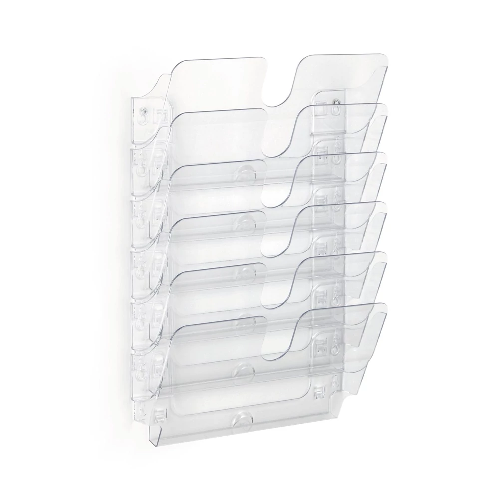 Prospektustartó A4, Durable Flexiplus 6 fekvő, áttetsző