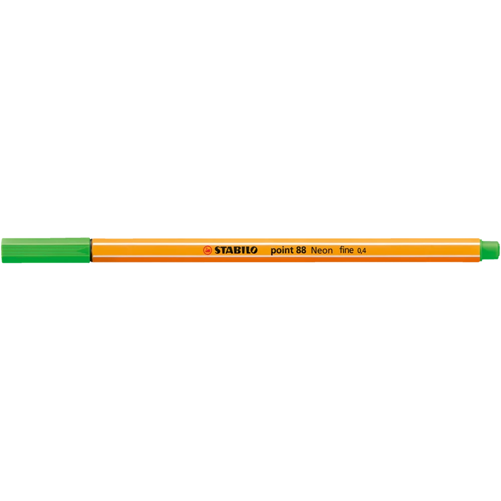 Rostirón, tűfilc 0,4mm, STABILO Point 88 neon zöld