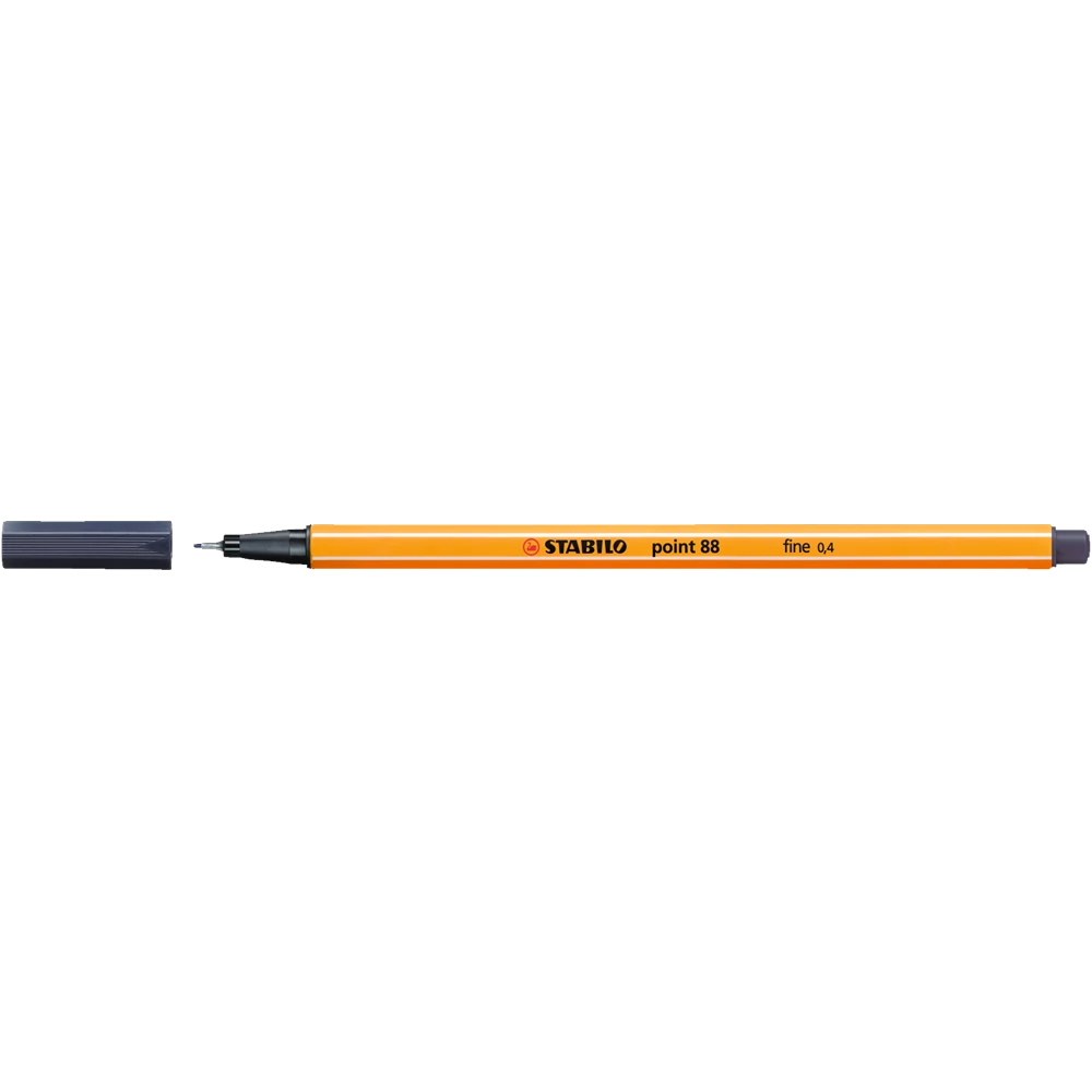 Rostirón, tűfilc 0,4mm, STABILO Point 88 szürke
