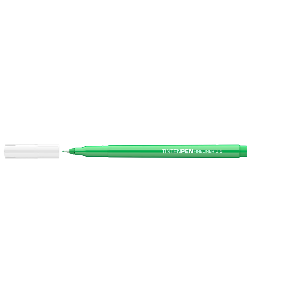 Rostirón, tűfilc vízbázisú, 0,5mm, kerek test, Tinten Pen Ico zöld