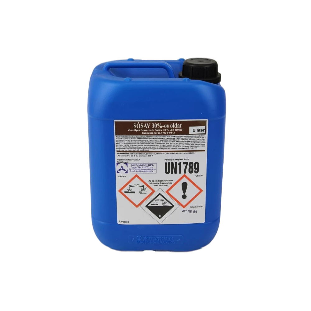 Sósav ipari 30 %-os 5 liter