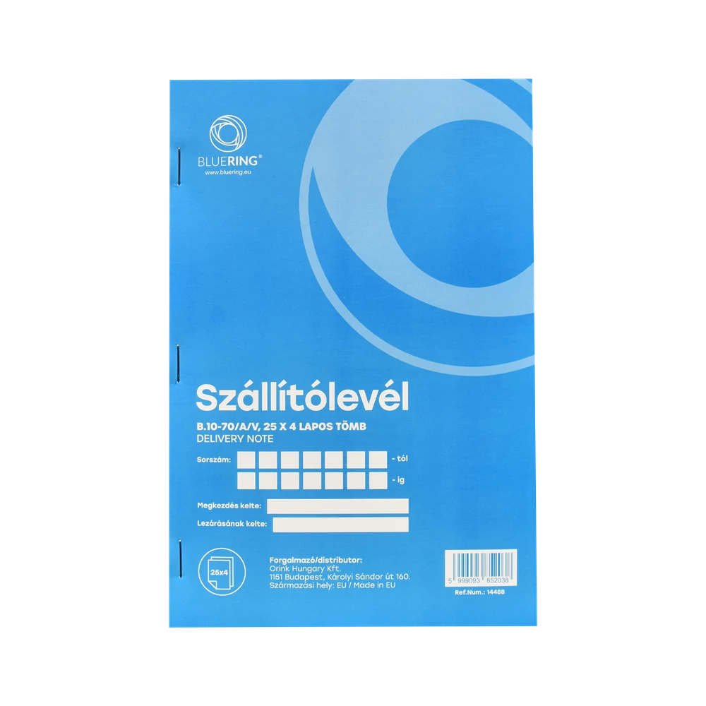 Szállítólevél A5, 25x4lapos B.10-70/A/V Bluering® 