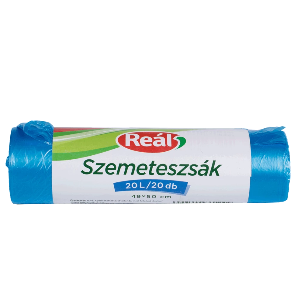 Szemeteszsák 20 liter 49 x 50 cm 20 db/tekercs kék