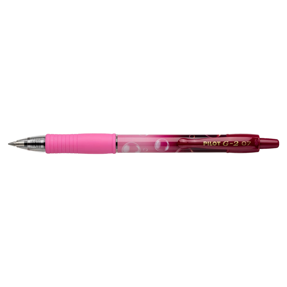 Zseléstoll 0,7mm, nyomógombos Pilot G-2 Bubble rózsaszín test, írásszín kék