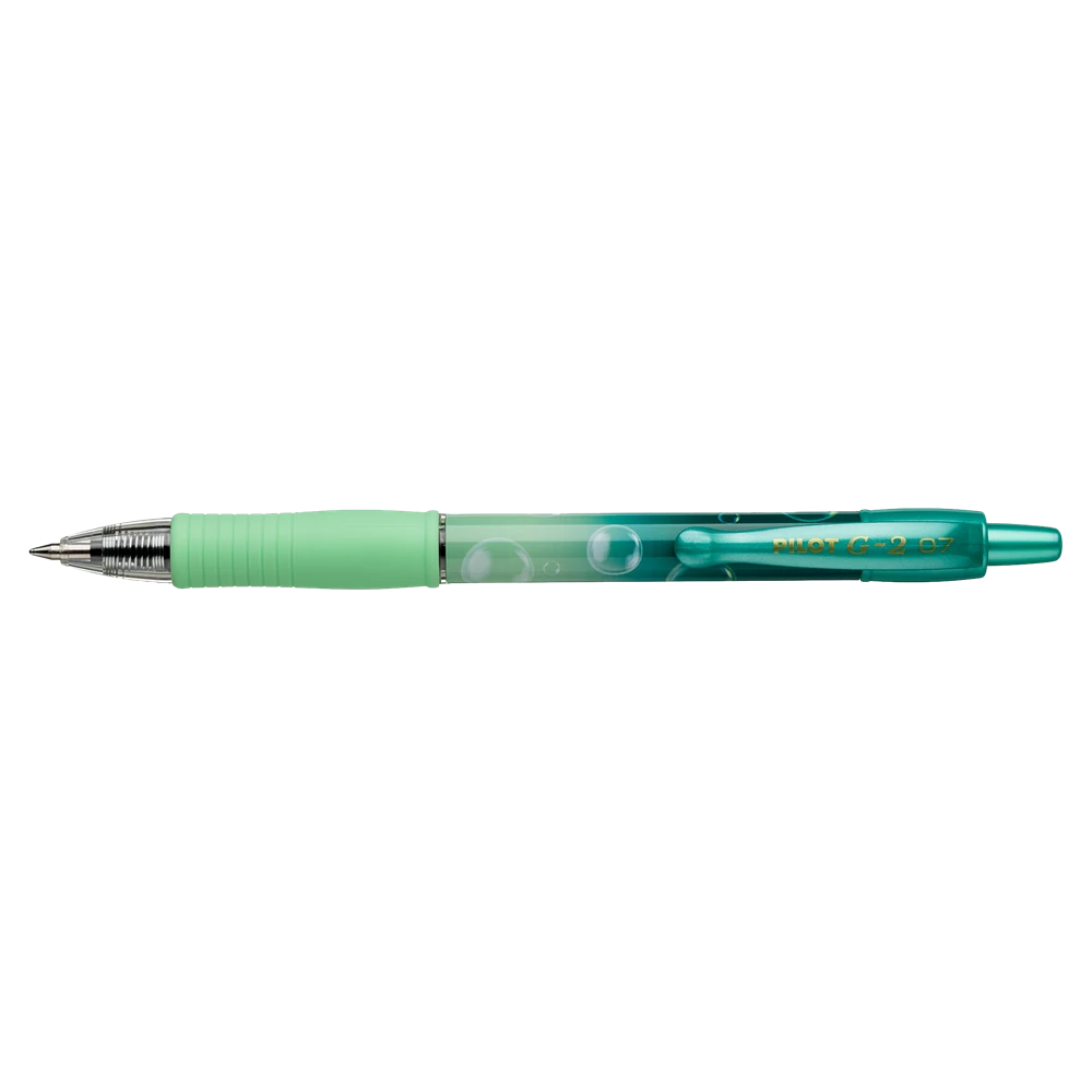 Zseléstoll 0,7mm, nyomógombos Pilot G-2 Bubble zöld test, írásszín kék