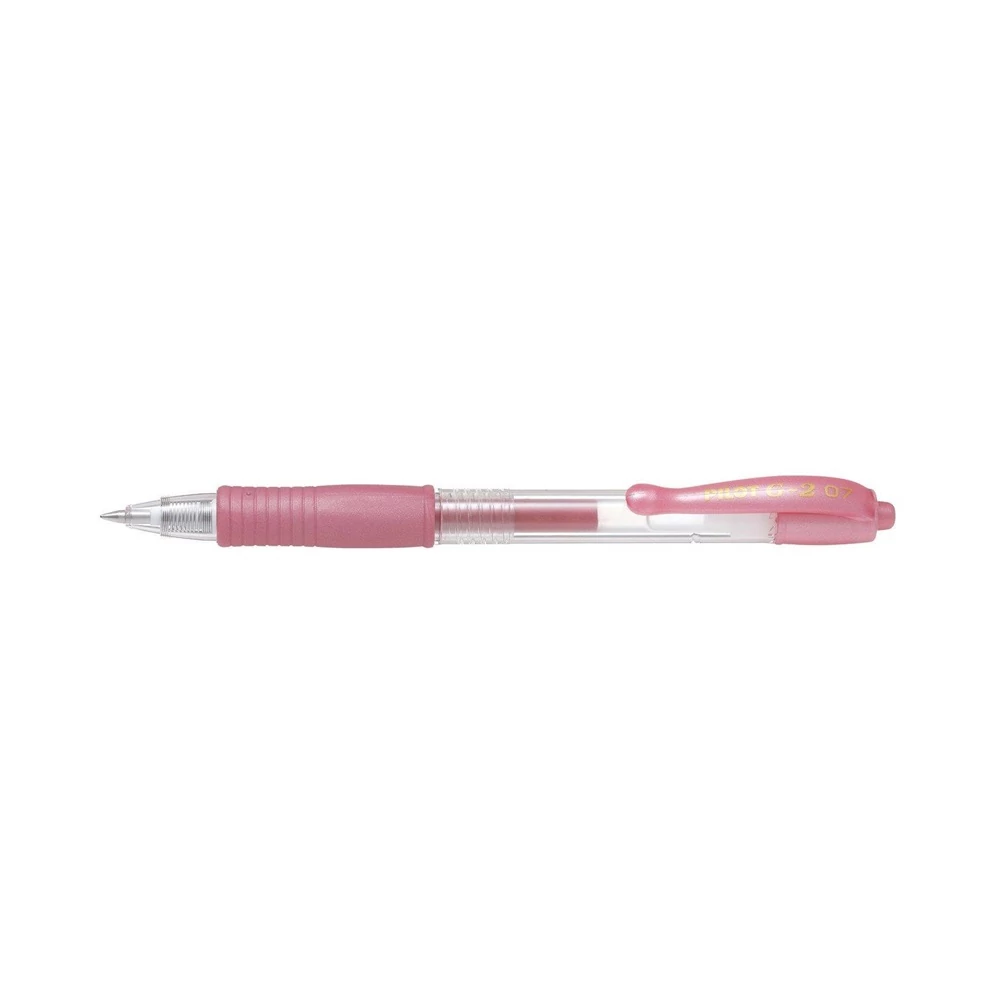 Zseléstoll 0,7mm, nyomógombos Pilot G-2, írásszín metál rózsaszín